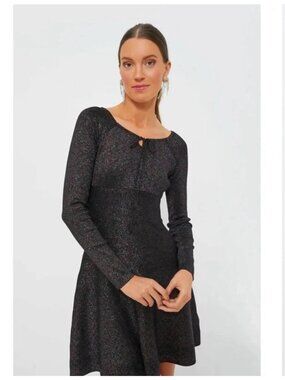 Hyacinth House - Black Shimmer Selena Knit Dress - Size S  - NWT.